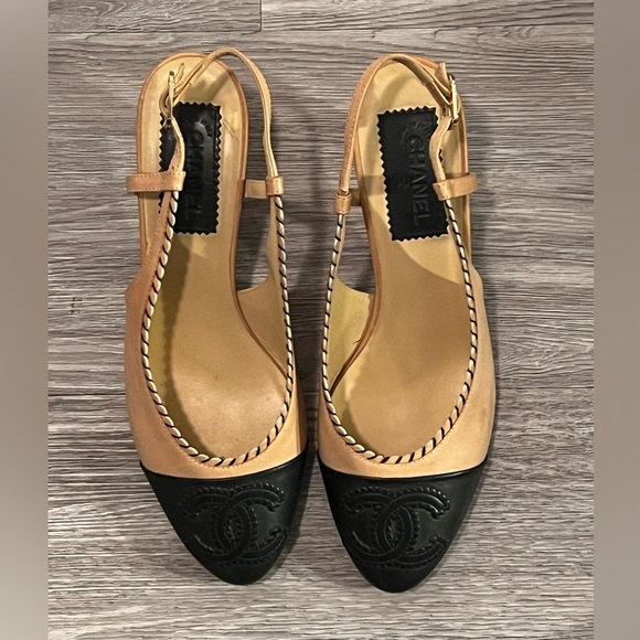 Chanel vintage sling back mules - Picture 1 of 4